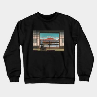 Morning at the Arayu Hot Spring Resort by Kawase Hasui Crewneck Sweatshirt